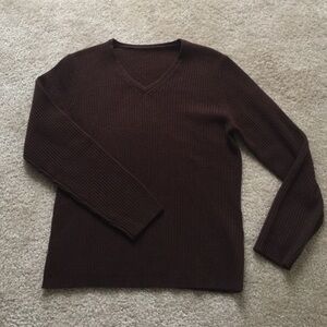 100% cashmere chocolate brown sweater